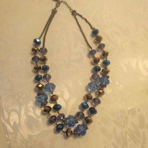 Crown Trifari Double Strand Beaded Choker Necklace